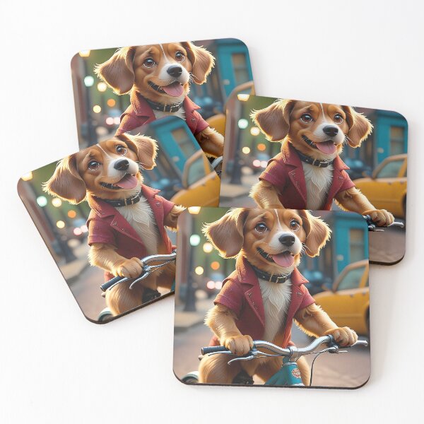 Item preview, Dog rides bike. designed and sold by PixelParadies.