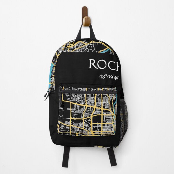 Item preview, Rochester City Map - Minimalist Street and Waterway Design designed and sold by DimDom.