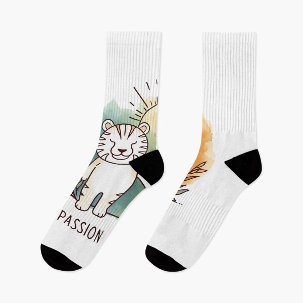Item preview, Passion is Power Cute Tiger Lion  Hand holding Sunray Brown Green coloring  designed and sold by Nanthanon.