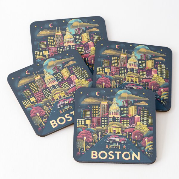 Item preview, Boston City Art Vintage Boston Poster designed and sold by nomiraclehere.