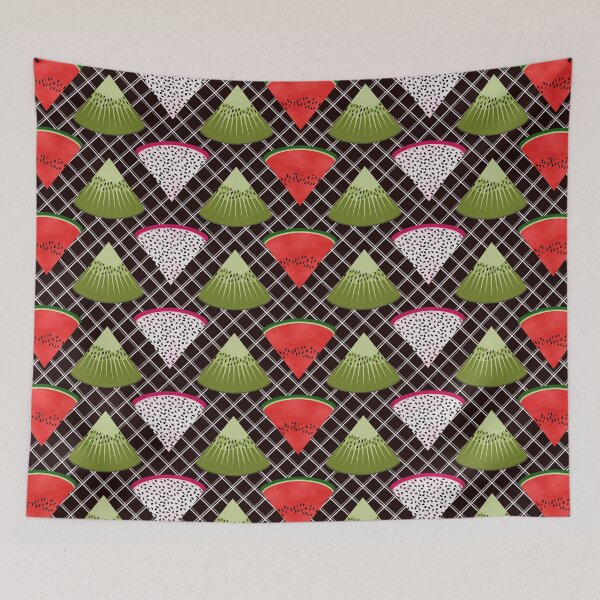 Item preview, Watermelon, Kiwi, Dragon Fruit Stripes designed and sold by MerryMakewell.
