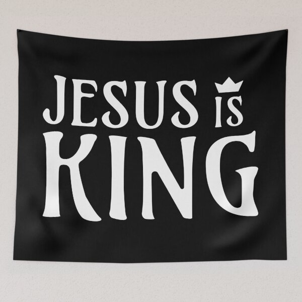 Item preview, Jesus is King - Christian Quote White   designed and sold by kaartistore.