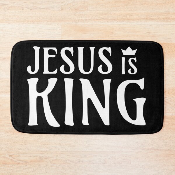 Item preview, Jesus is King - Christian Quote White   designed and sold by kaartistore.