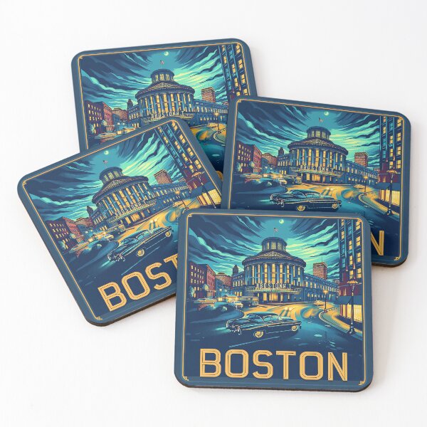 Item preview, Boston City Art Vintage Boston Poster designed and sold by nomiraclehere.