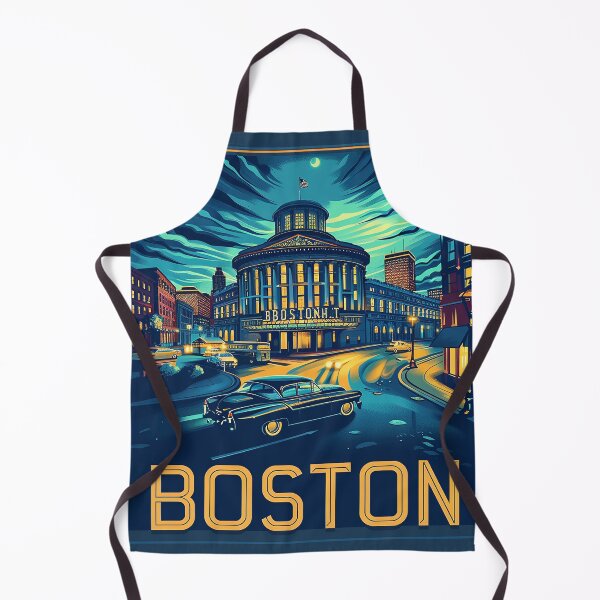 Item preview, Boston City Art Vintage Boston Poster designed and sold by nomiraclehere.