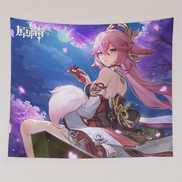 Item preview, Genshin Impact - Yae Miko Official Birthday Artwork 2024 designed and sold by Krimsy.