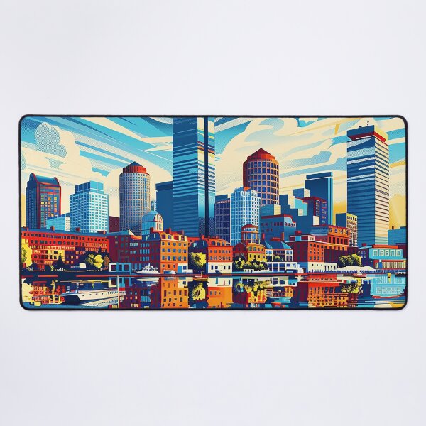 Item preview, Boston City Art Vintage Boston Poster designed and sold by nomiraclehere.