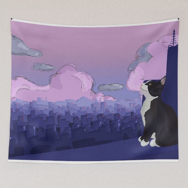 Item preview, Tuxedo Cat In The City designed and sold by Marrascaud.