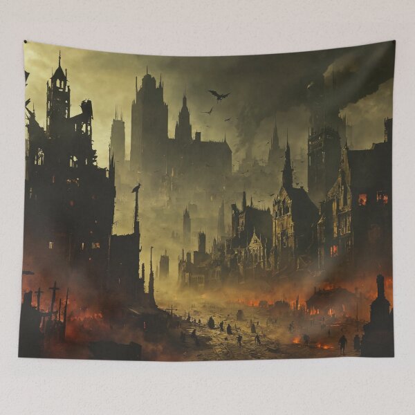 Item preview, plague city, art, devastation, epidemic designed and sold by DonnaBlankaArt.