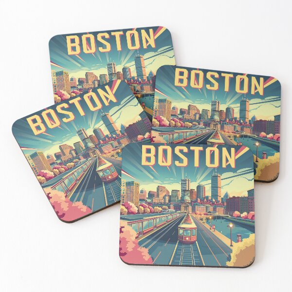 Item preview, Boston City Art Vintage Boston Poster designed and sold by nomiraclehere.