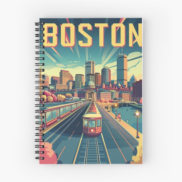 Item preview, Boston City Art Vintage Boston Poster designed and sold by nomiraclehere.