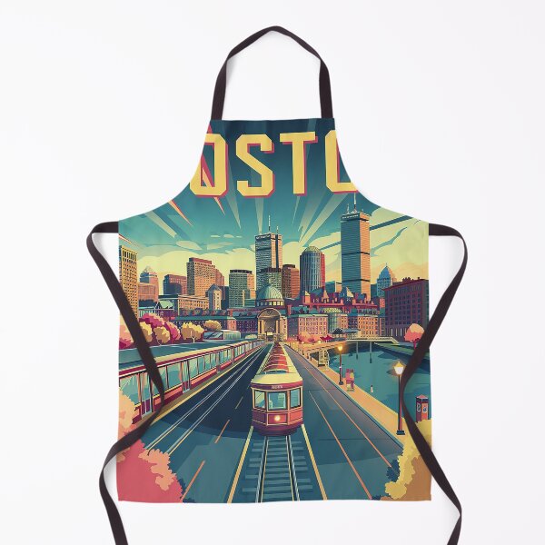 Item preview, Boston City Art Vintage Boston Poster designed and sold by nomiraclehere.