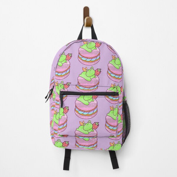 Item preview, Colorful pink Cute Kawaii macaron froggy designed and sold by Quacktails.