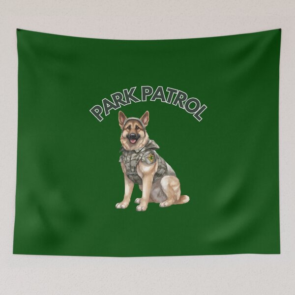 Item preview, Park Patrol German Shepherd | Funny Dog Art designed and sold by Graphlie.