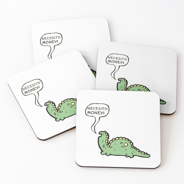 Item preview, Broken Dino "necesito Money" I need money, Spanglish speakers!! designed and sold by ZMaria.