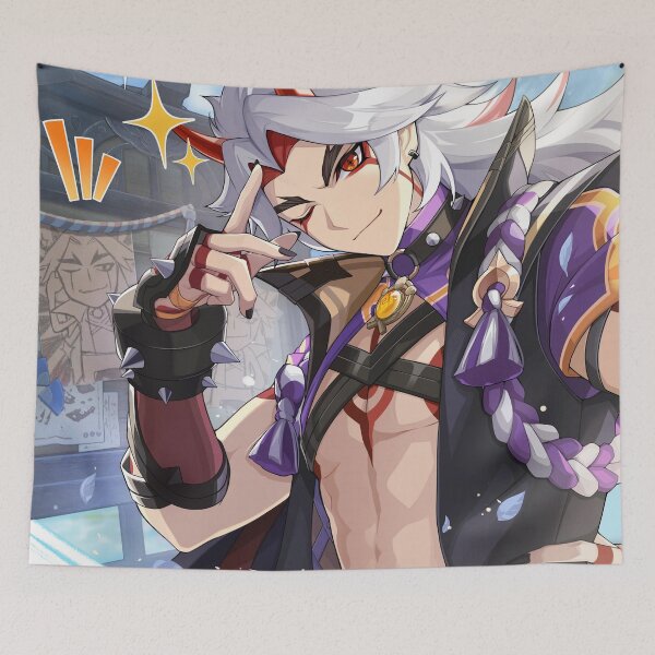 Item preview, Genshin Impact - Arataki Itto Official Birthday Artwork 2024 designed and sold by Krimsy.