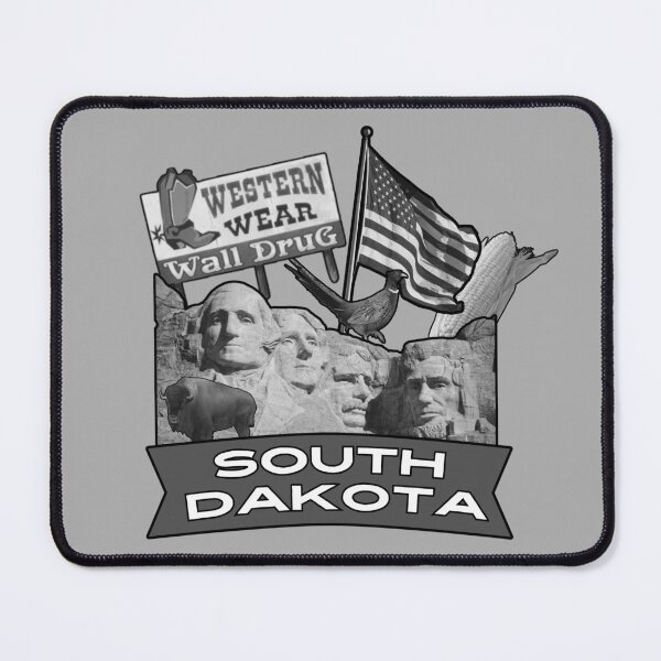 Item preview, South Dakota Collage of Attractions B&W designed and sold by ashleygus.