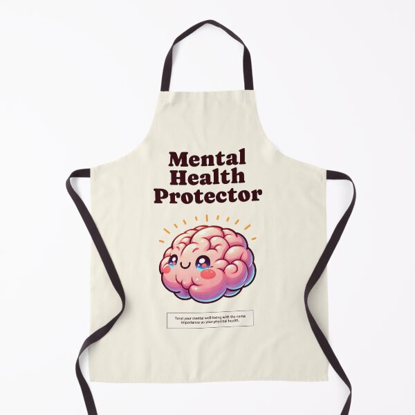 Item preview, Mental health protector typography brain text Morcaworks designed and sold by Morcawork.