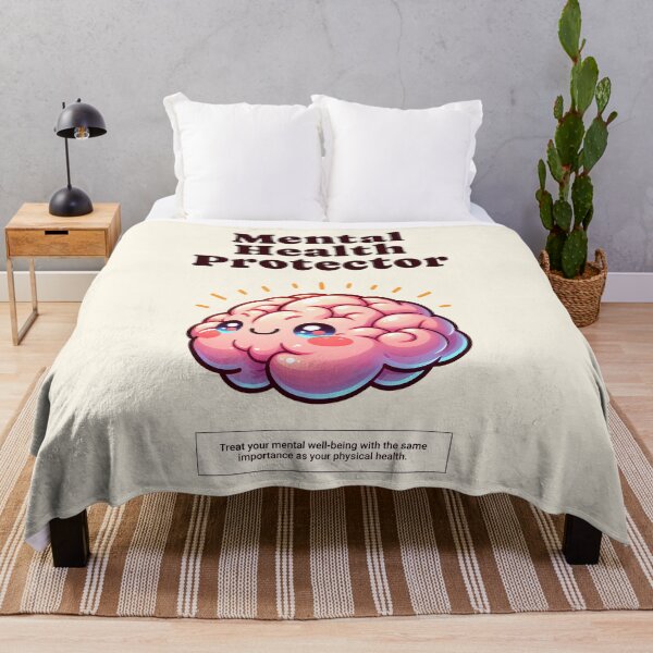 Item preview, Mental health protector typography brain text Morcaworks designed and sold by Morcawork.