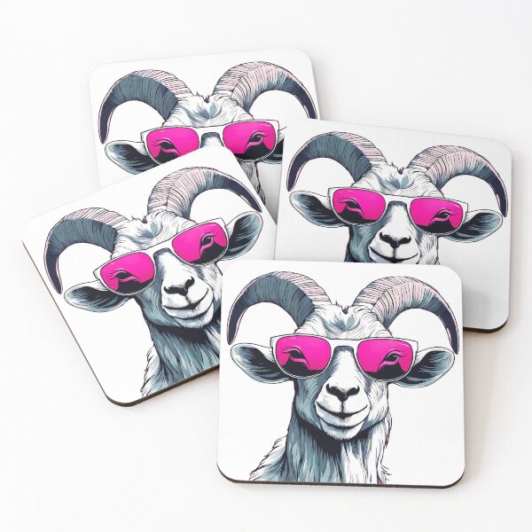 Item preview, Cool Goat with Pink Shades 3 designed and sold by Tom-Johnson.