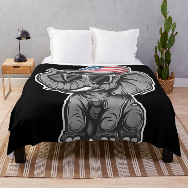 Item preview, Cool Republican Party Elephant Wearing Sunglasses and American Flag Hat - American Republican Elections designed and sold by Reichcorp.