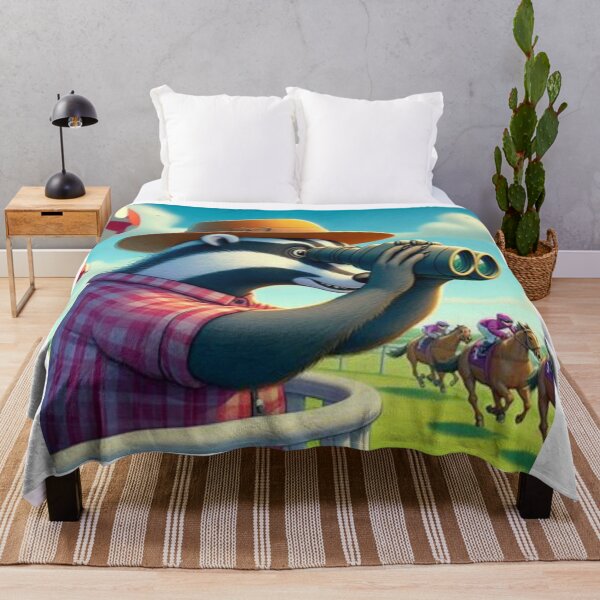 Item preview, Honey Badger loves horse racing designed and sold by BonoloStore.