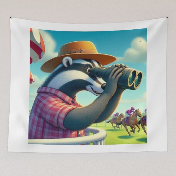 Item preview, Honey Badger loves horse racing designed and sold by BonoloStore.