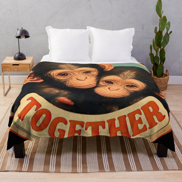 Item preview, Together ! Cute monkeys designed and sold by obstinator.