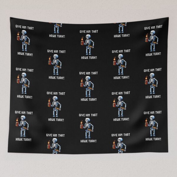 Item preview, Touch of Humor Skeleton: Pixel Art "Give Him That Hawk Tuah!" designed and sold by Ronny-Owiso.