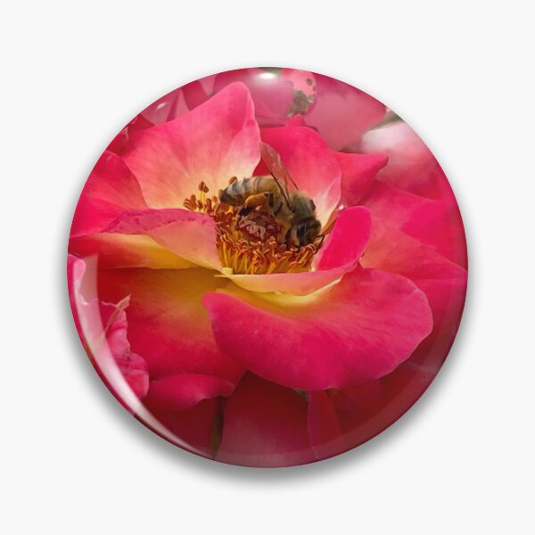 Item preview, Honey Bee on a Red Camellia Photo  designed and sold by A-inProgress.
