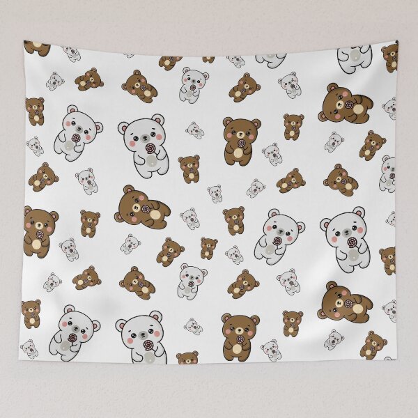 Item preview, Candy Bear Duo Pattern designed and sold by rainbowchaseart.