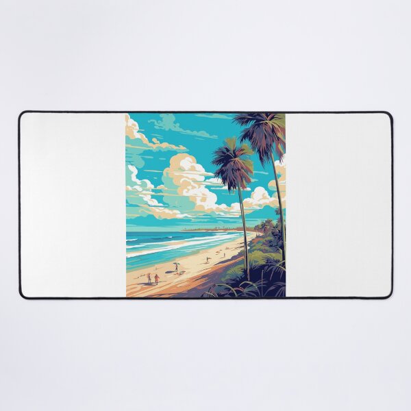Item preview, Vintage Cocoa Beach Florida travel poster - Minimal retro illustration of tropical beach designed and sold by pod24.