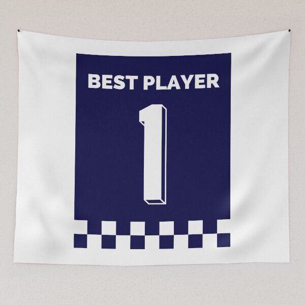 Item preview, Unisex Sports Apparel - 'Best Player 1' blue colour Custom Design designed and sold by Designer-Haven.