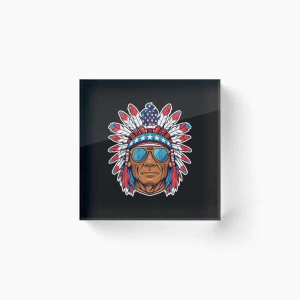 Item preview, Cool native american chief Wearing Sunglasses and American Flag Hat - American Elections designed and sold by Reichcorp.