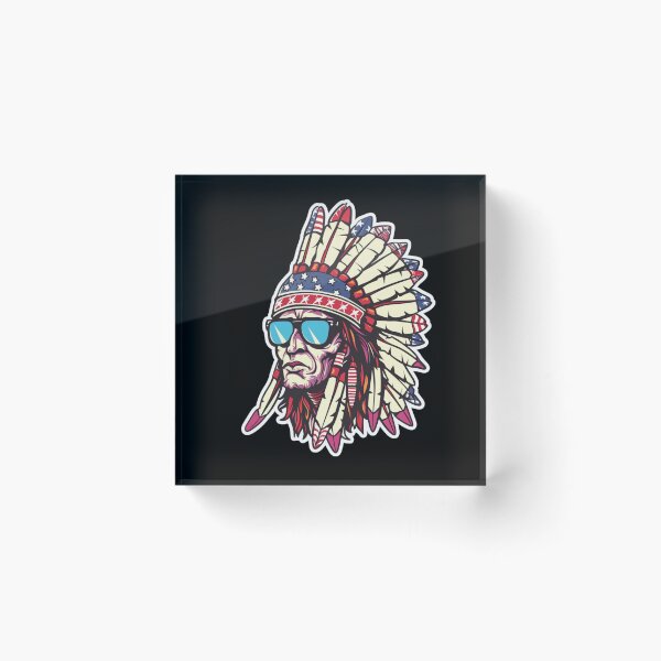 Item preview, Cool native american chief Wearing Sunglasses and American Flag Hat - American Elections designed and sold by Reichcorp.