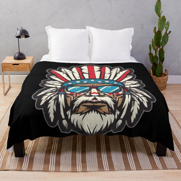 Item preview, Cool native american chief Wearing Sunglasses and American Flag Hat - American Elections designed and sold by Reichcorp.