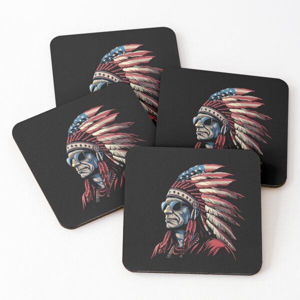 Item preview, Cool native american chief Wearing Sunglasses and American Flag Hat - American Elections designed and sold by Reichcorp.