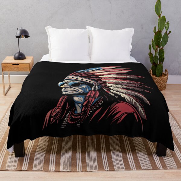 Item preview, Cool native american chief Wearing Sunglasses and American Flag Hat - American Elections designed and sold by Reichcorp.