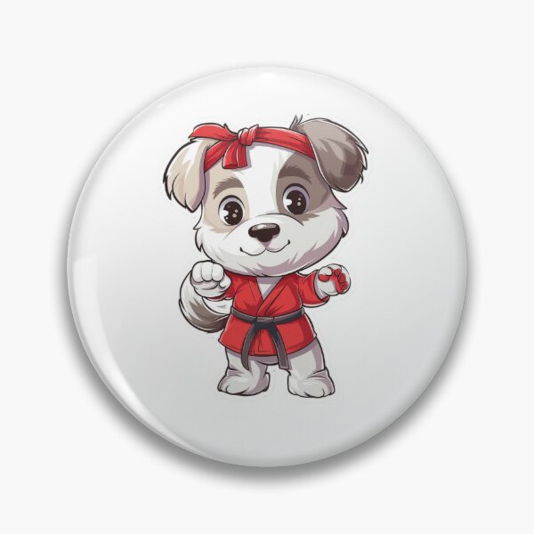 Item preview, Cute dog stickers in karate costumes designed and sold by tjnextgen99.