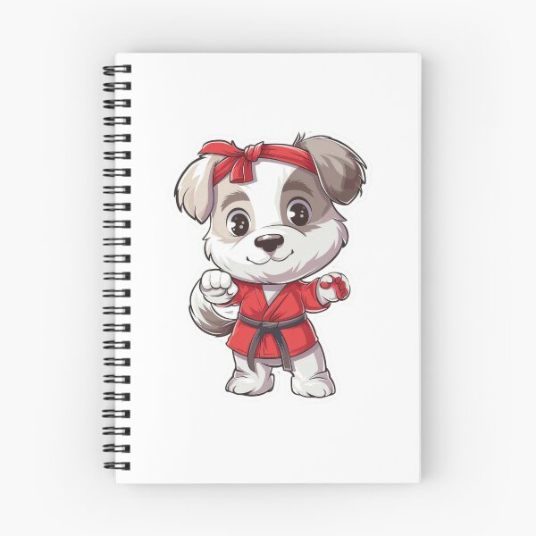 Item preview, Cute dog stickers in karate costumes designed and sold by tjnextgen99.