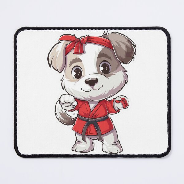 Item preview, Cute dog stickers in karate costumes designed and sold by tjnextgen99.