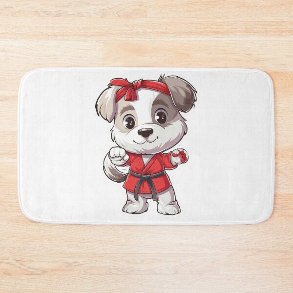 Item preview, Cute dog stickers in karate costumes designed and sold by tjnextgen99.