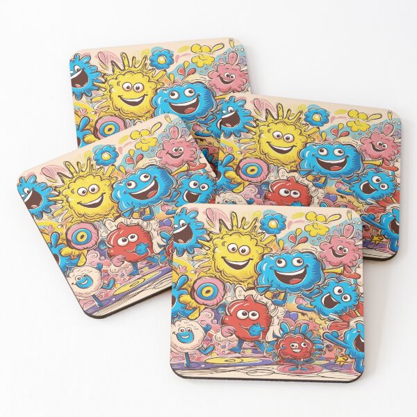 Item preview, Happy and colourful cartoon doodles arts designed and sold by tonyartsgallery.