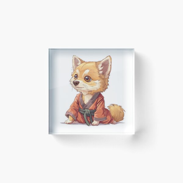 Item preview, Adorable vector dog in karate costume designed and sold by tjnextgen99.