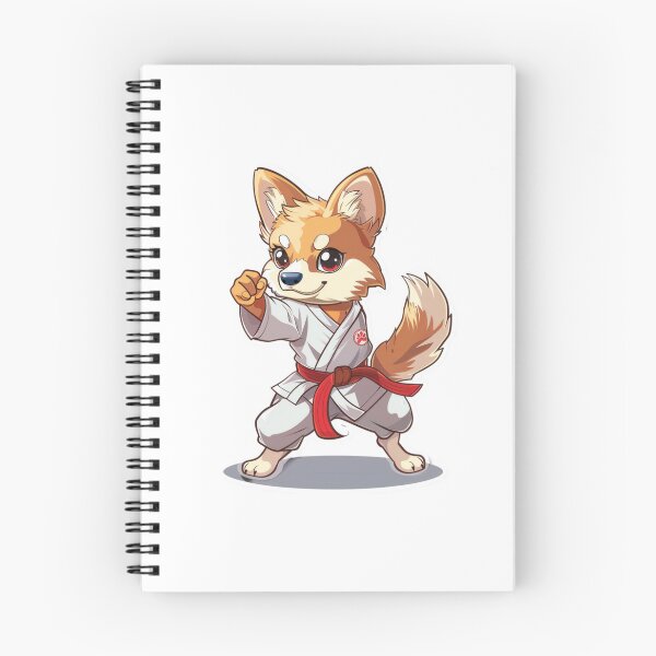 Item preview, Karate dog stickers in bright colors designed and sold by tjnextgen99.
