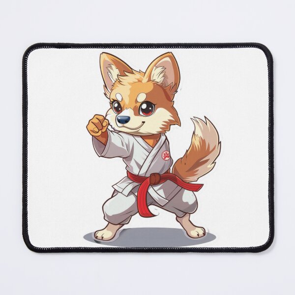 Item preview, Karate dog stickers in bright colors designed and sold by tjnextgen99.