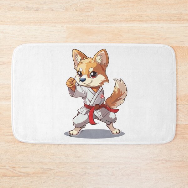 Item preview, Karate dog stickers in bright colors designed and sold by tjnextgen99.