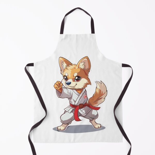 Item preview, Karate dog stickers in bright colors designed and sold by tjnextgen99.