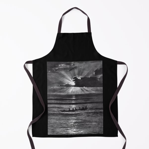 Item preview, Hawaiian Canoe in Honolulu Harbor 1922 Sunrise Sunset Horizon designed and sold by RocketshipRetro.