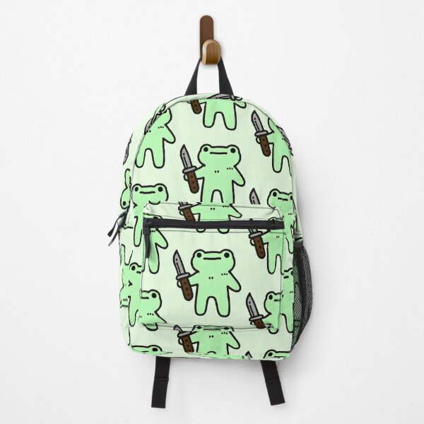 Item preview, Funny Doodle Frog with Knife. Silly froggy meme designed and sold by Unitepeople.